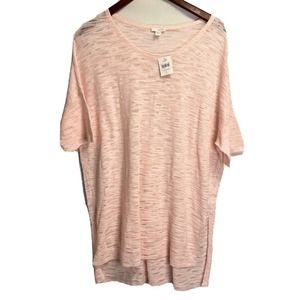 Nwt J.‎ Jill Pure Jill Womens Open Knit Tunic Long Pink Coral Size Large